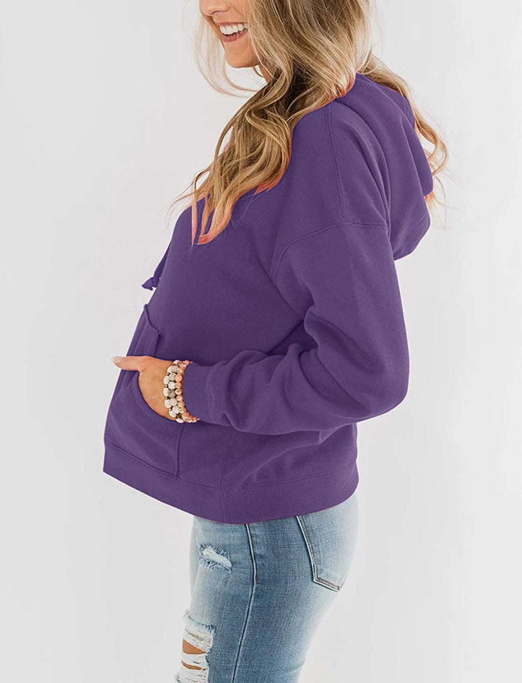 Bingerlily Women's Purple Hoodie