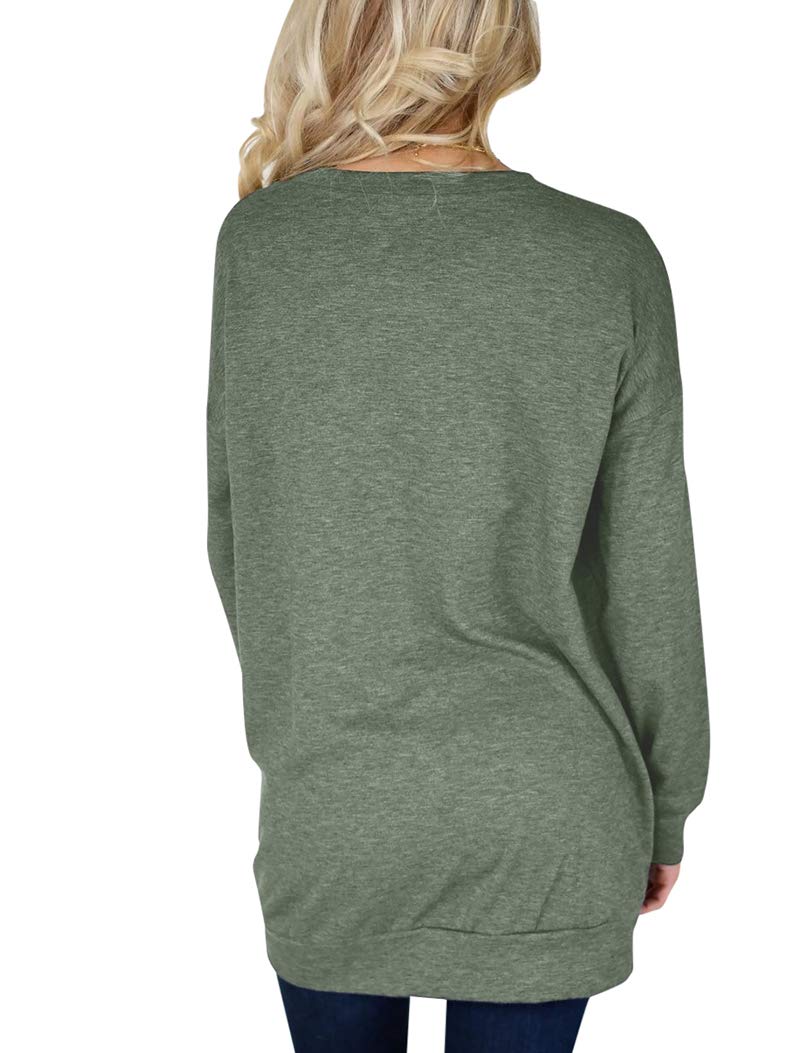 Bingerlily Green Top Tunic with Pockets