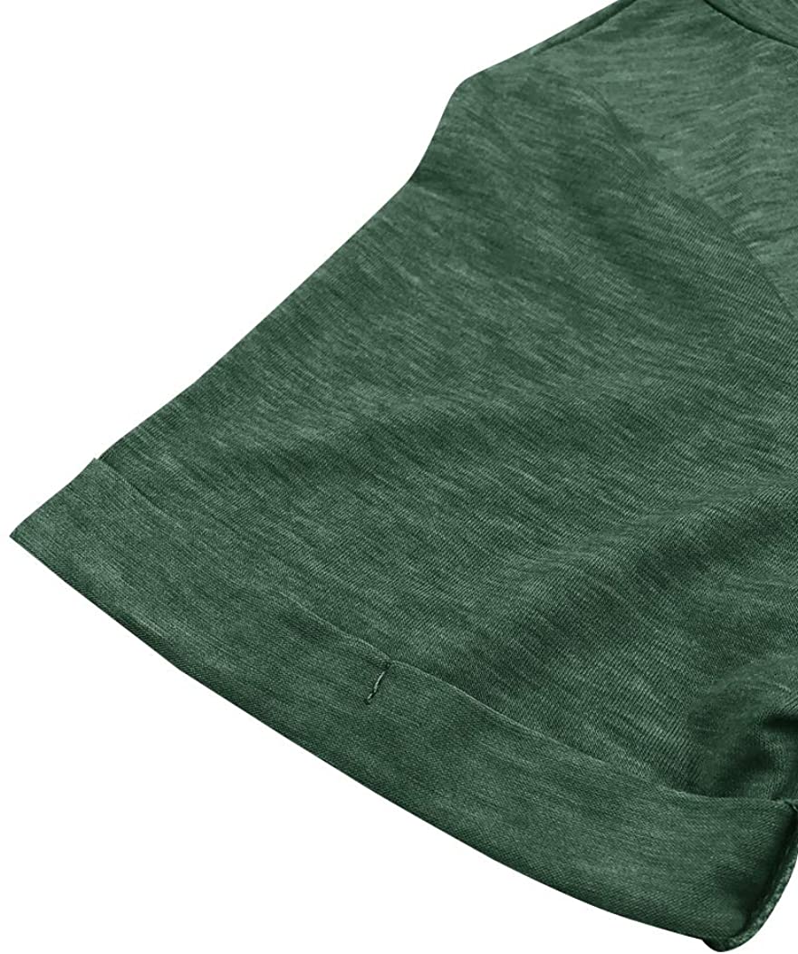 Bingerlily Green Roll Up Short Sleeve T Shirt