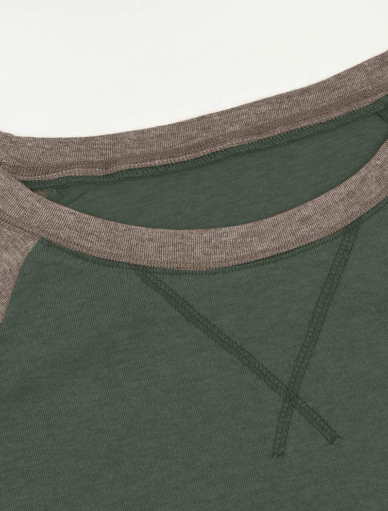 Bingerlily Women Dull Green Long Sleeve Tunic Top