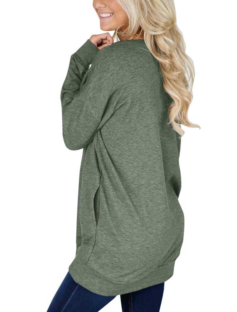 Bingerlily Green Top Tunic with Pockets