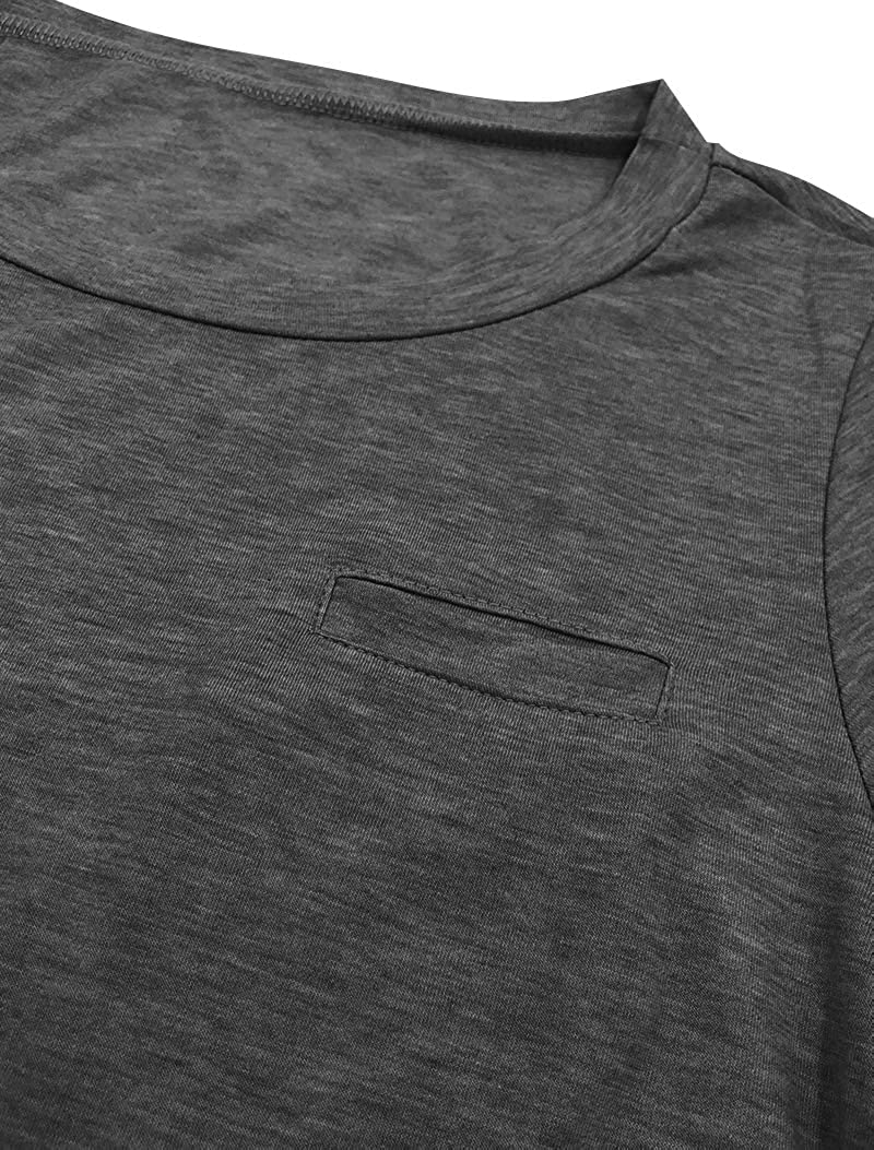Bingerlily Charcoal Roll Up Short Sleeve T Shirt