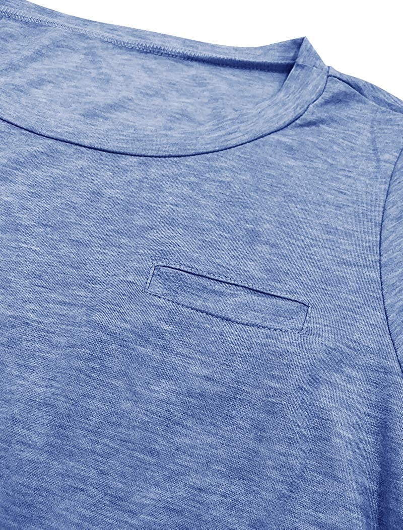 Bingerlily Blue Roll Up Short Sleeve T Shirt