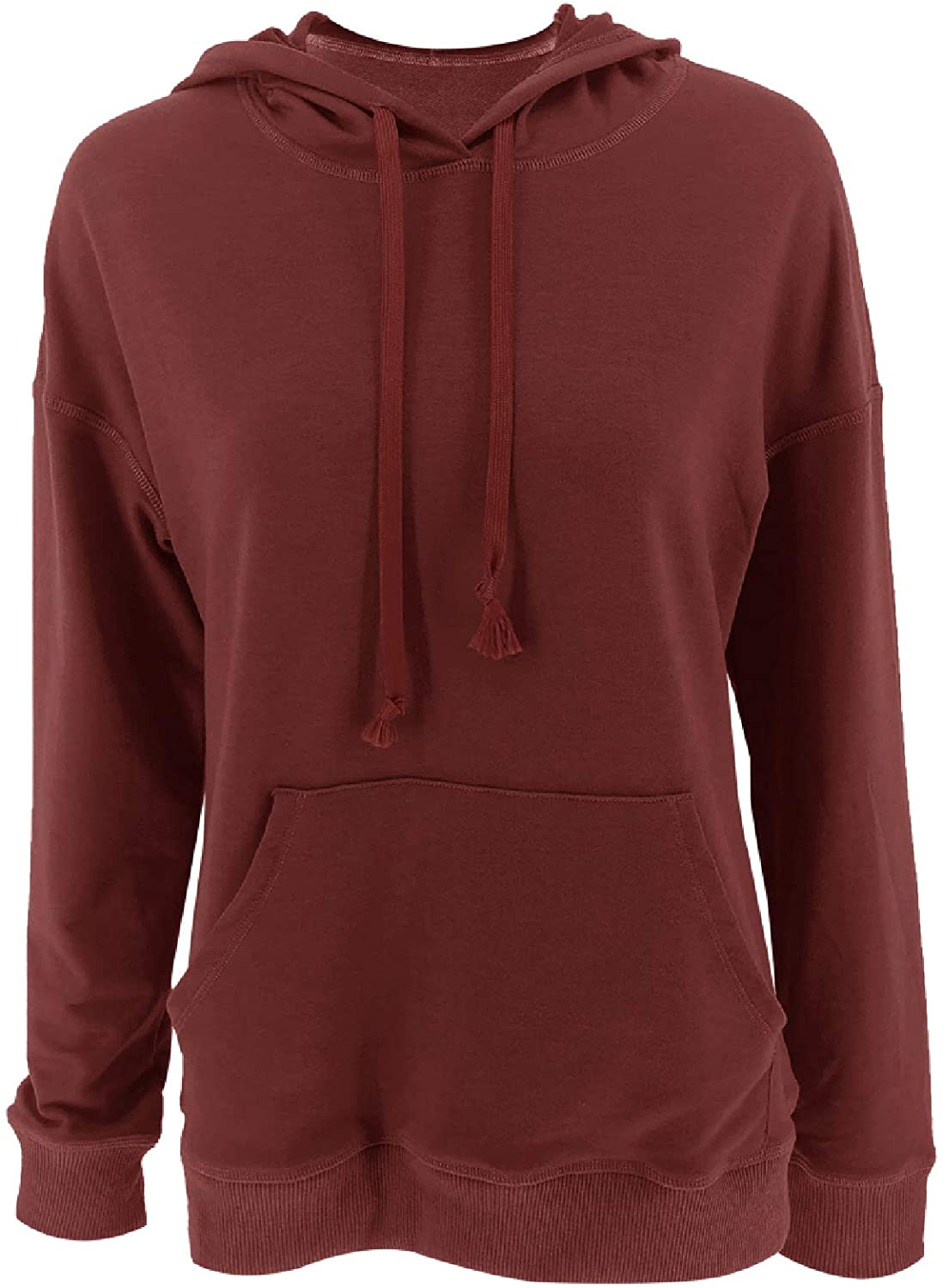 Bingerlily Women's Wine Red Hoodie