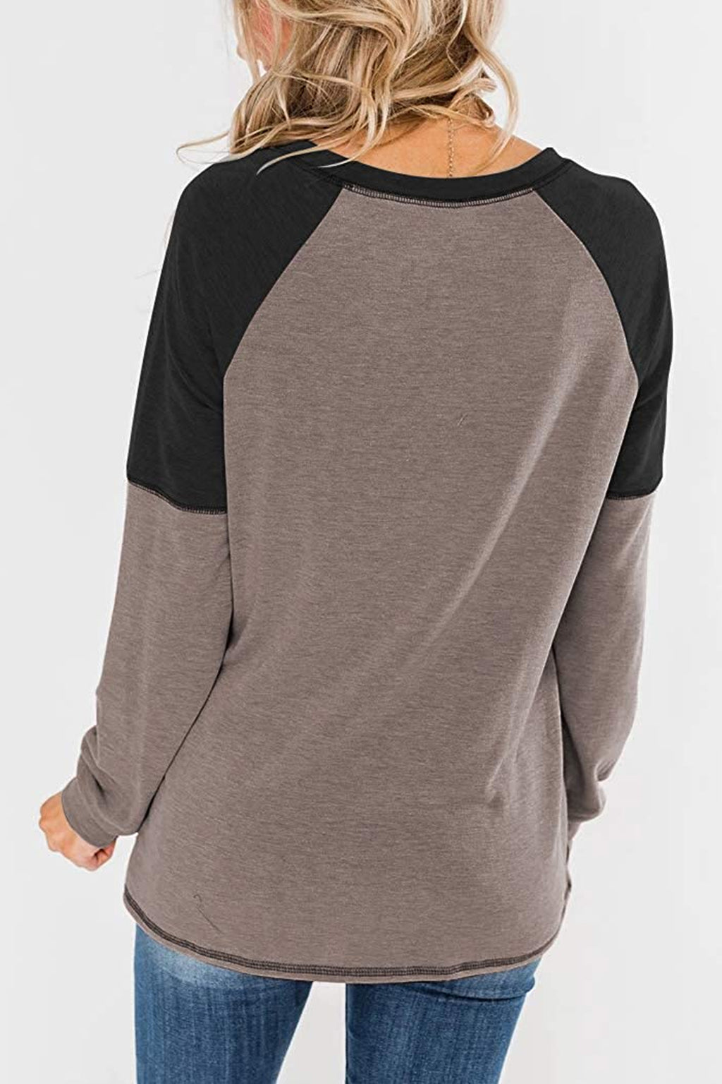 Bingerlily Women Brown Long Sleeve Tunic Top