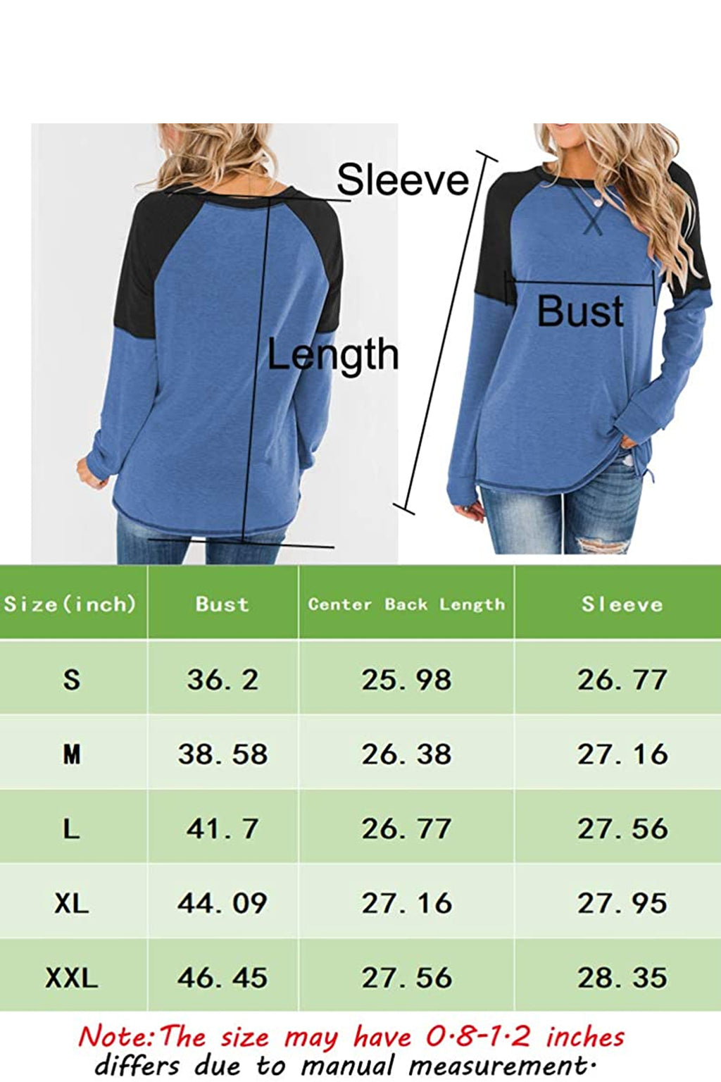 Bingerlily Women Blue Long Sleeve Tunic Top