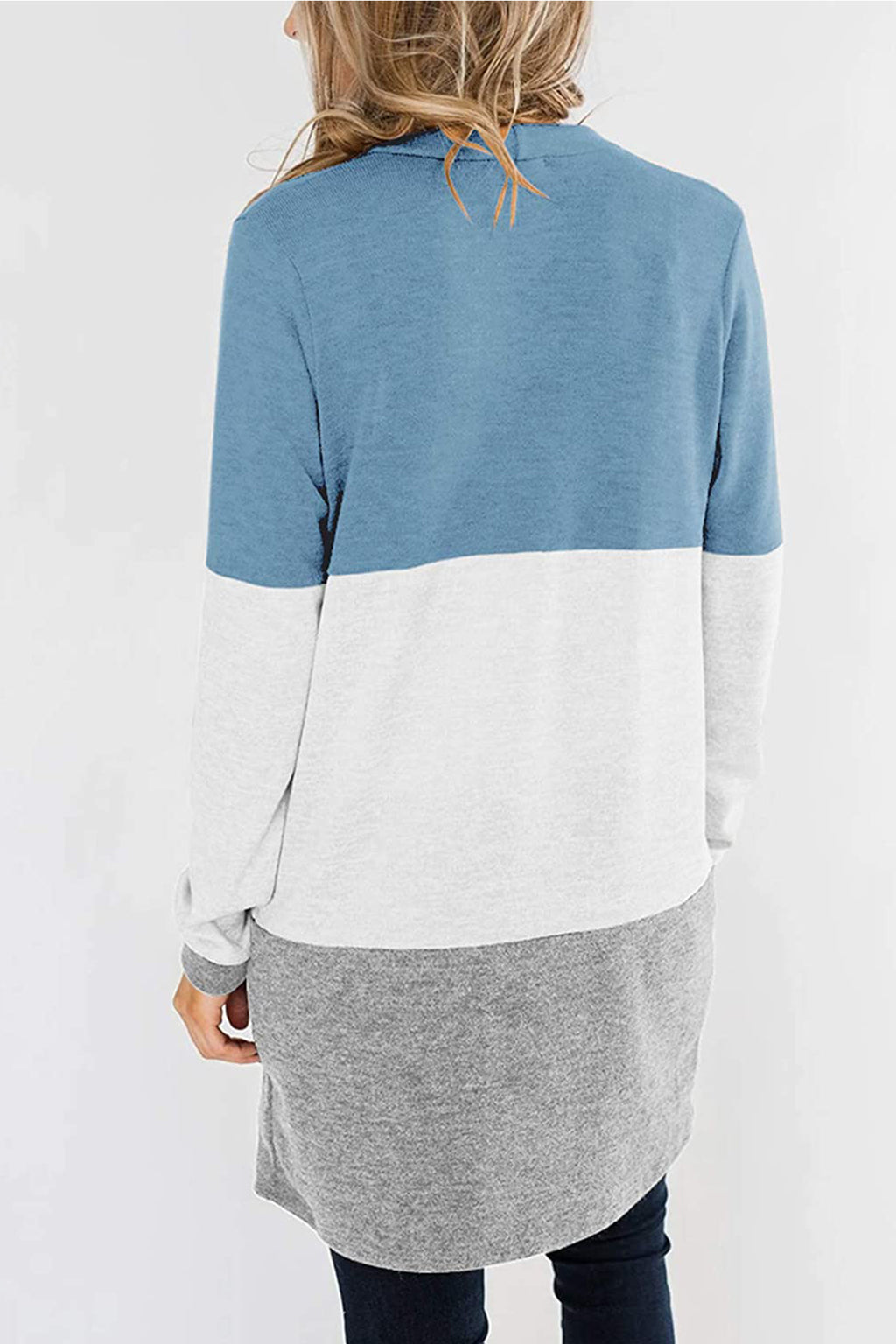 Bingerlily Blue Open Front Cardigan