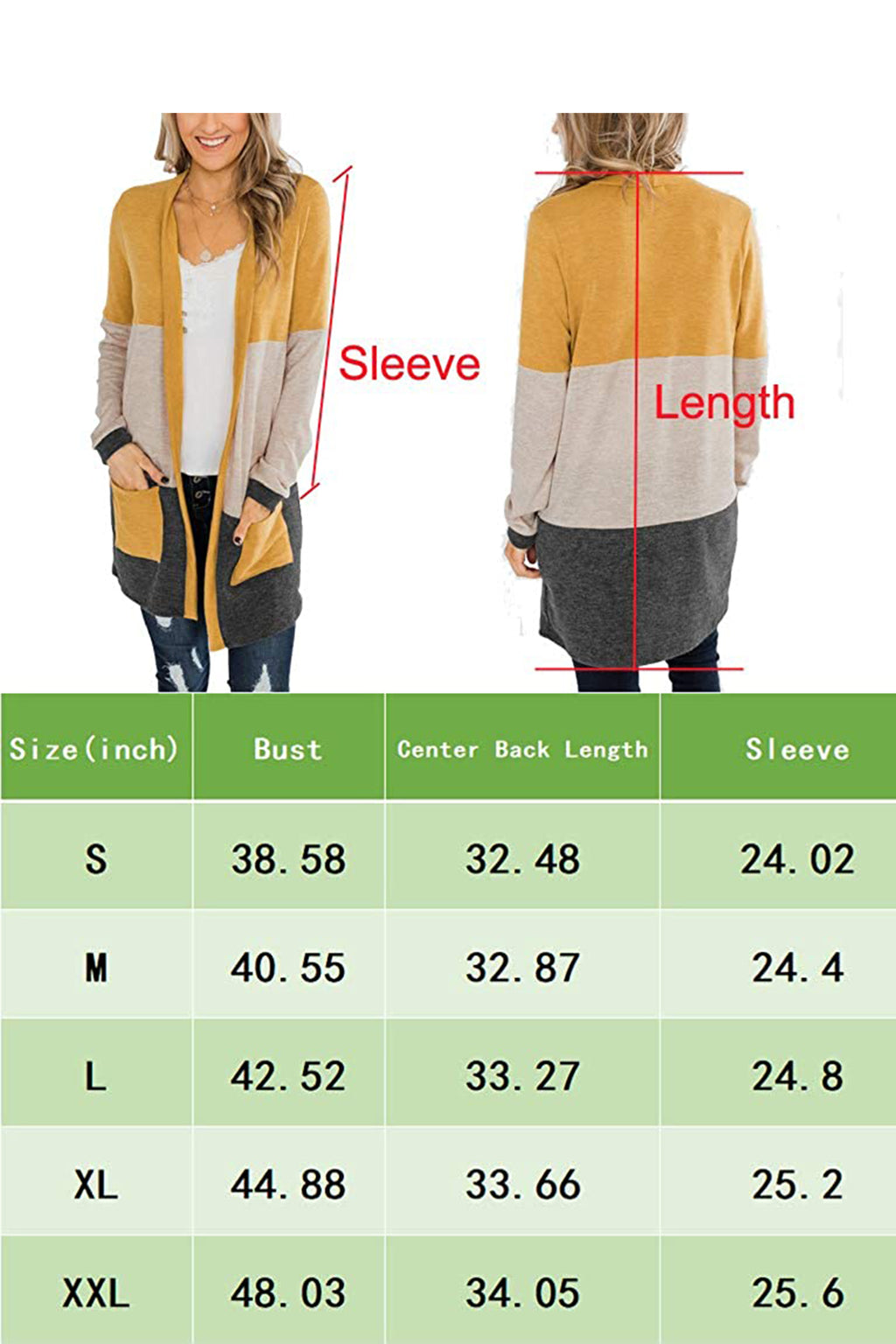 Bingerlily Yellow Open Front Cardigan