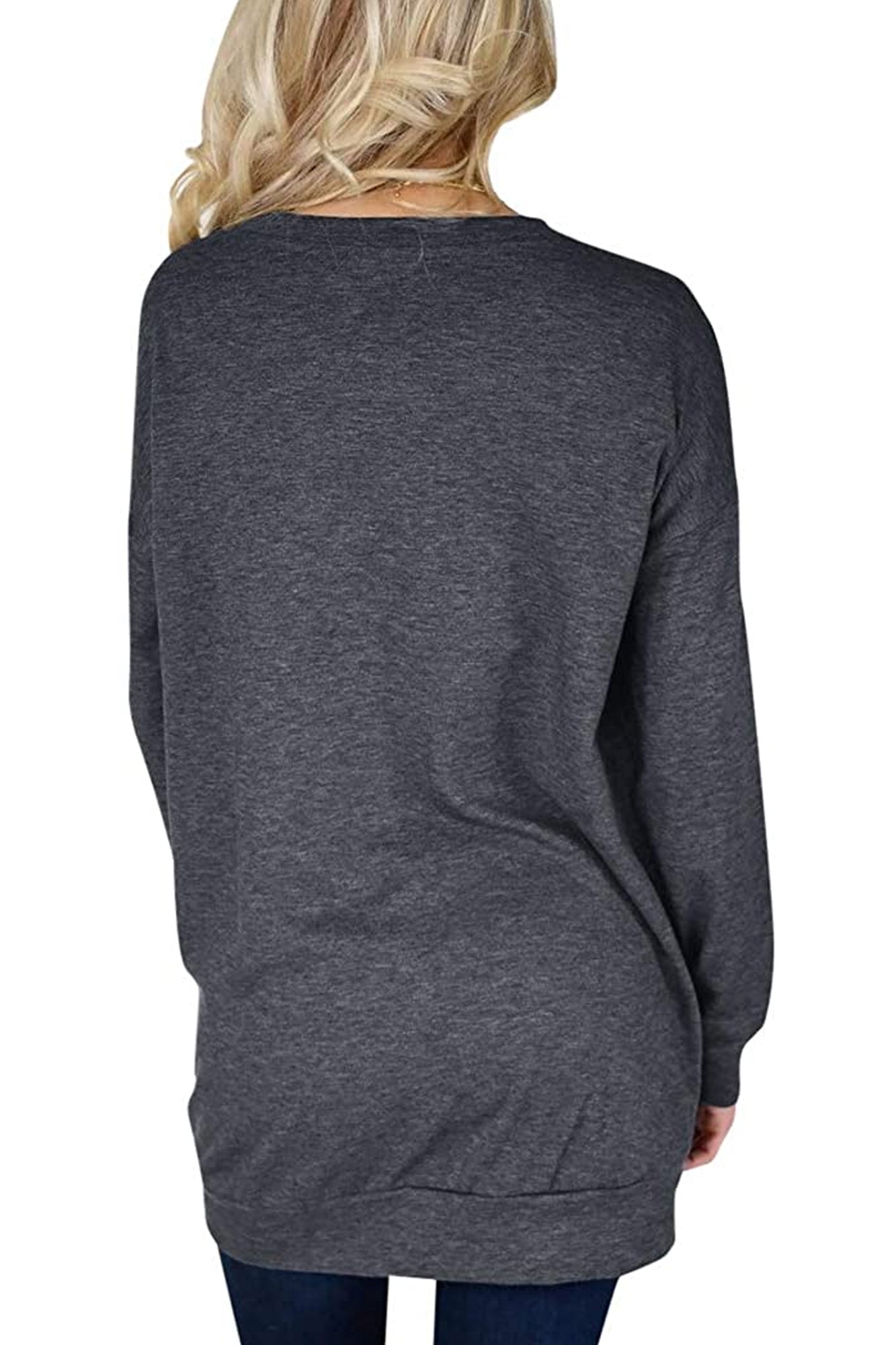 Bingerlily Charcoal Top Tunic with Pockets