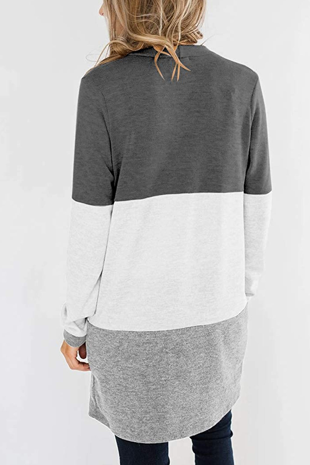 Bingerlily Charcoal Open Front Cardigan