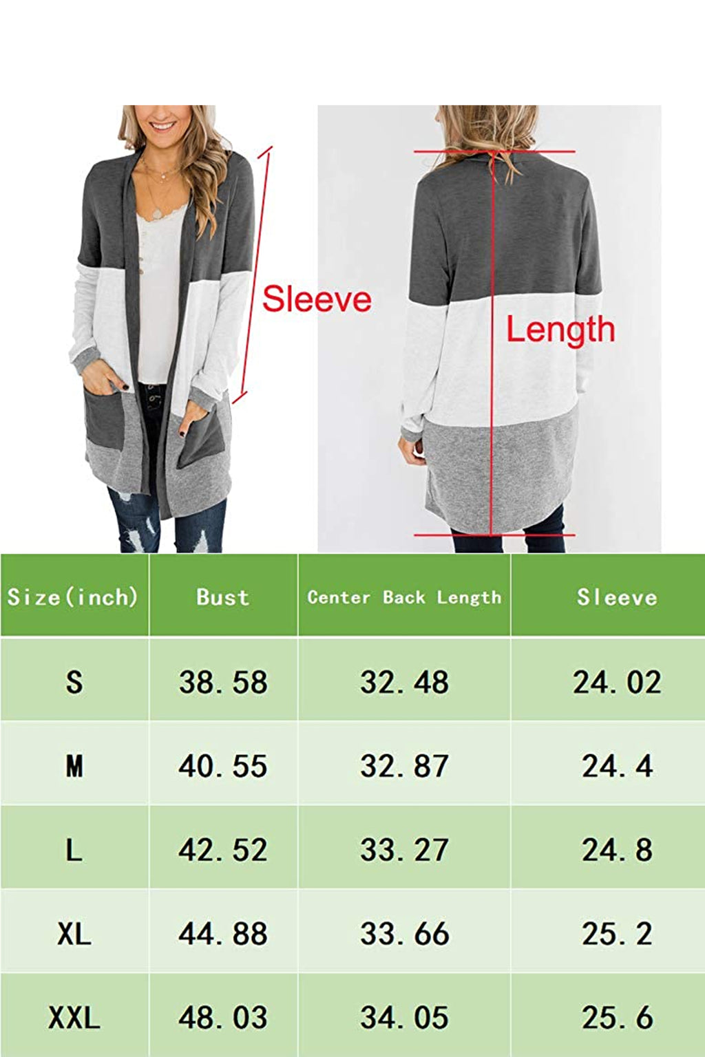 Bingerlily Charcoal Open Front Cardigan