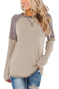 Bingerlily Women Khaki Long Sleeve Tunic Top
