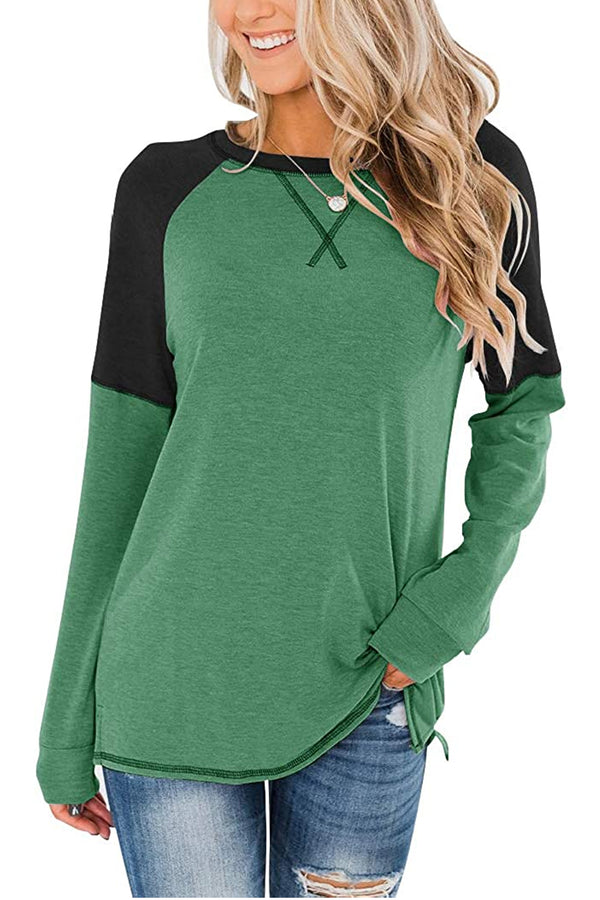 Bingerlily Women Green Long Sleeve Tunic Top