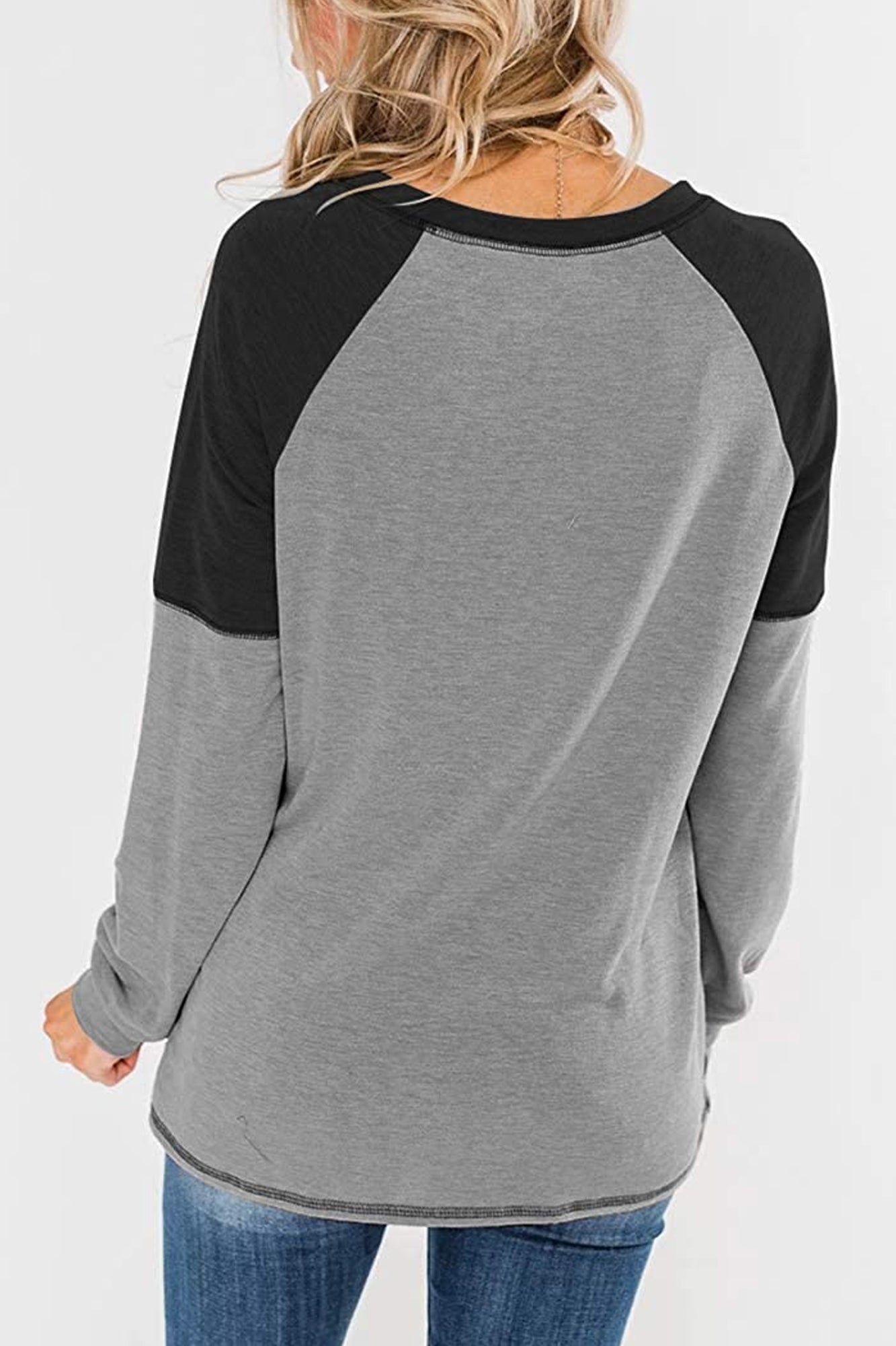 Bingerlily Women Grey Long Sleeve Tunic Top