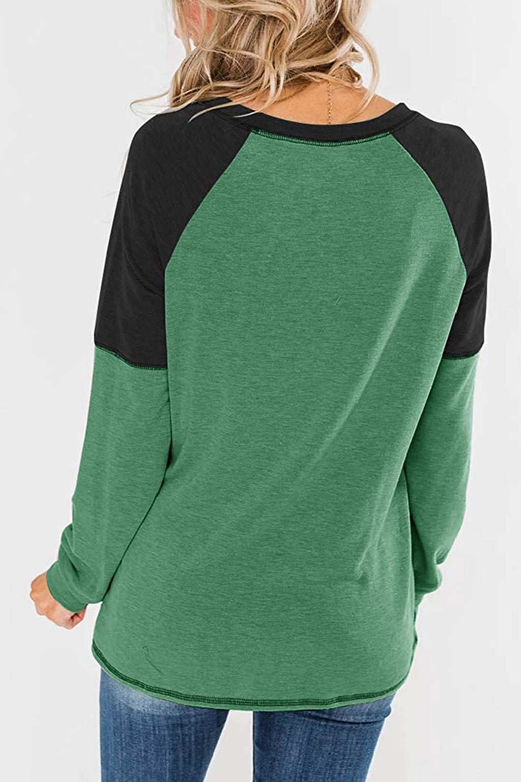Bingerlily Women Green Long Sleeve Tunic Top