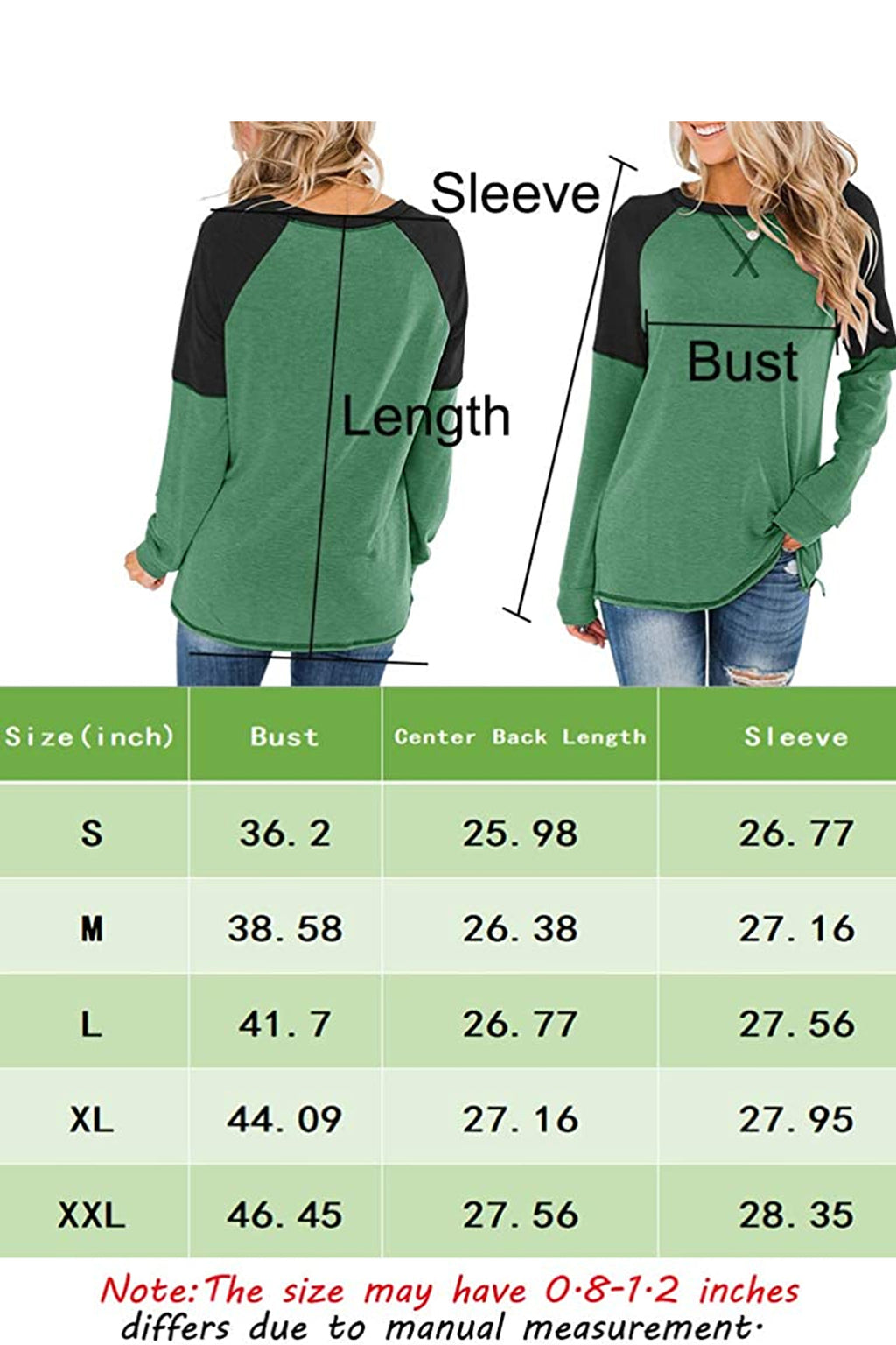 Bingerlily Women Green Long Sleeve Tunic Top