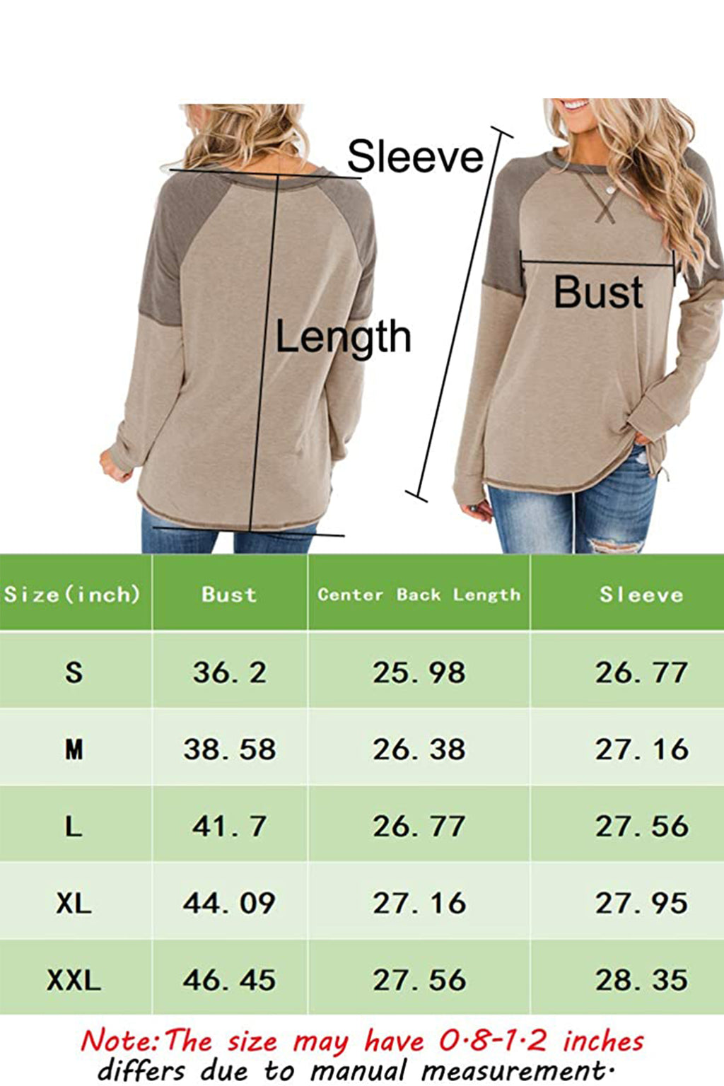 Bingerlily Women Khaki Long Sleeve Tunic Top