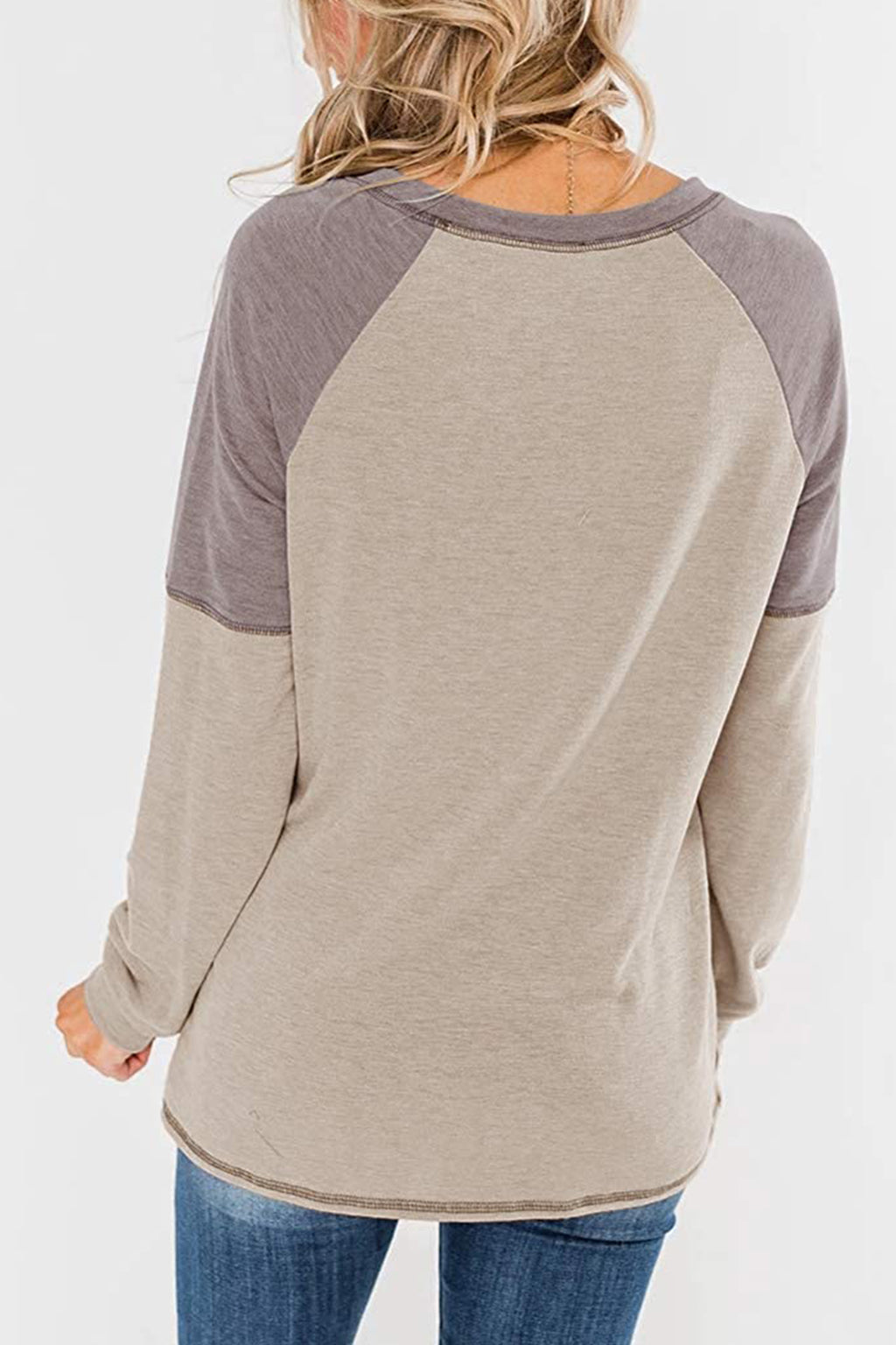 Bingerlily Women Khaki Long Sleeve Tunic Top