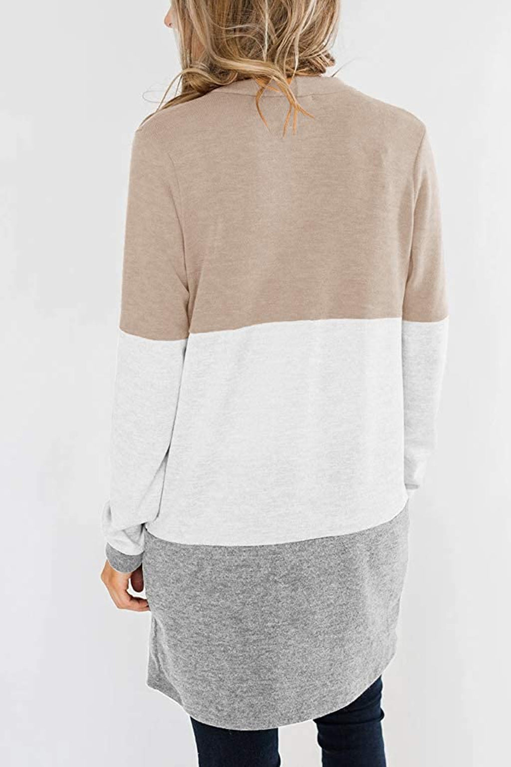 Bingerlily Khaki Open Front Cardigan