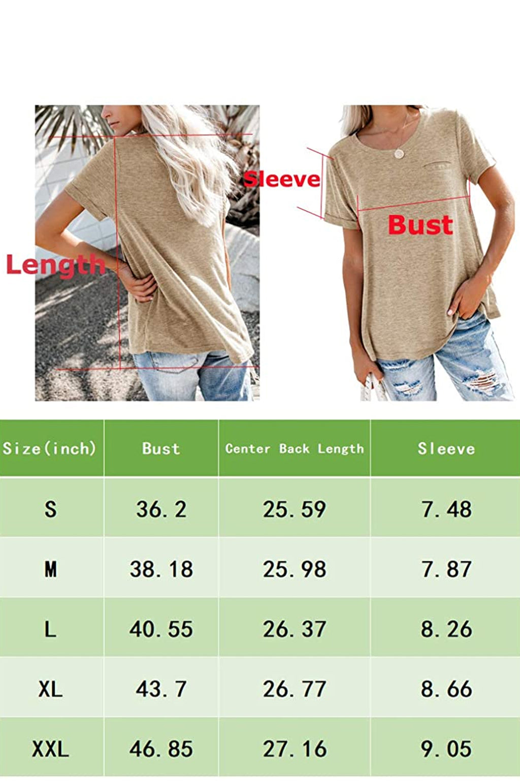 Bingerlily Khaki Roll Up Short Sleeve T Shirt