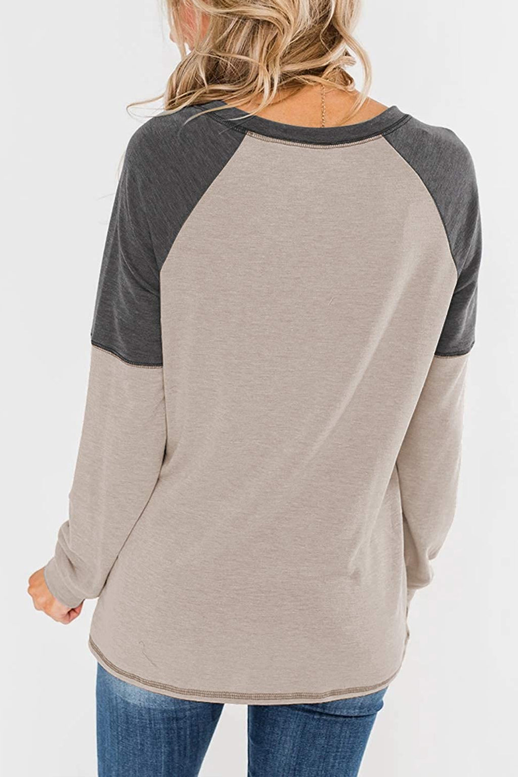 Bingerlily Women Khaki Long Sleeve Tunic Top