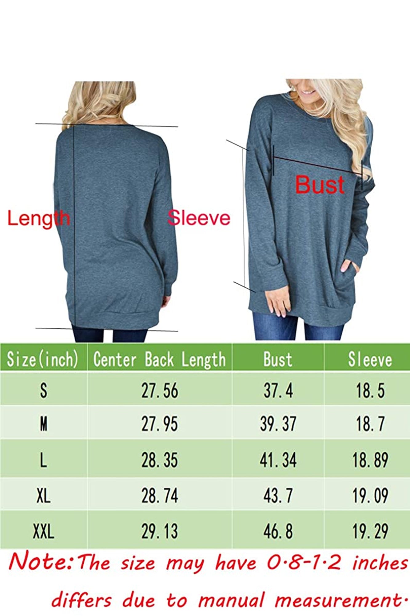 Bingerlily Navy Blue Top Tunic with Pockets