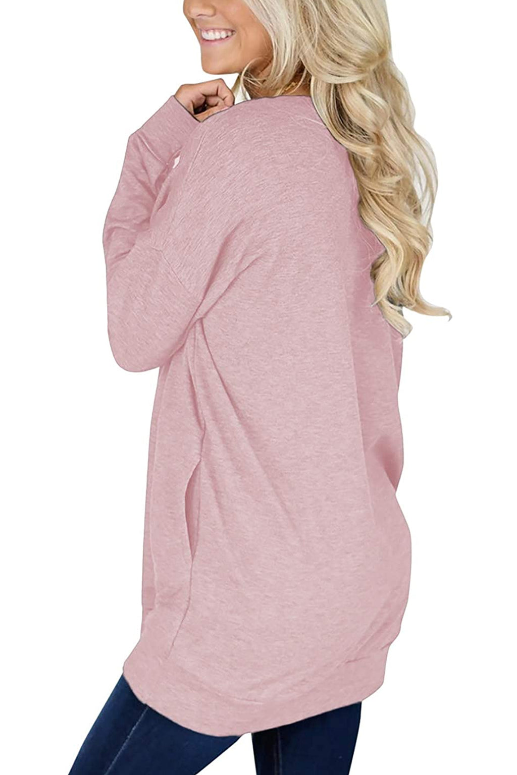 Bingerlily Pink Top Tunic with Pockets