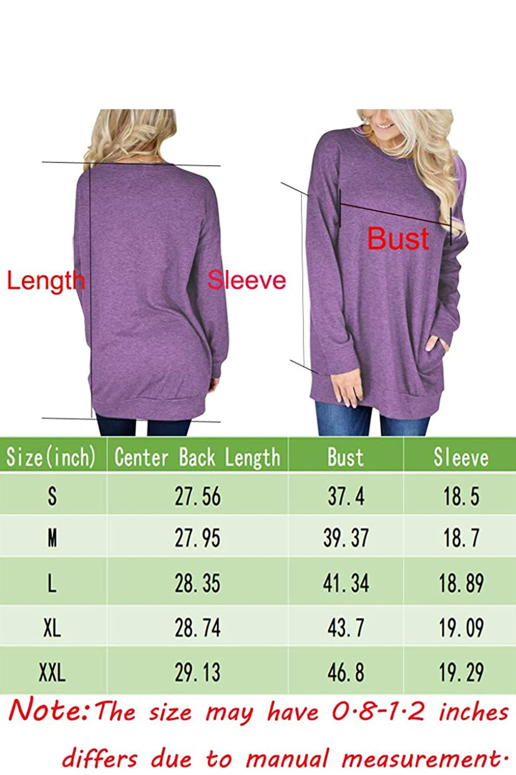 Bingerlily Purple Top Tunic with Pockets