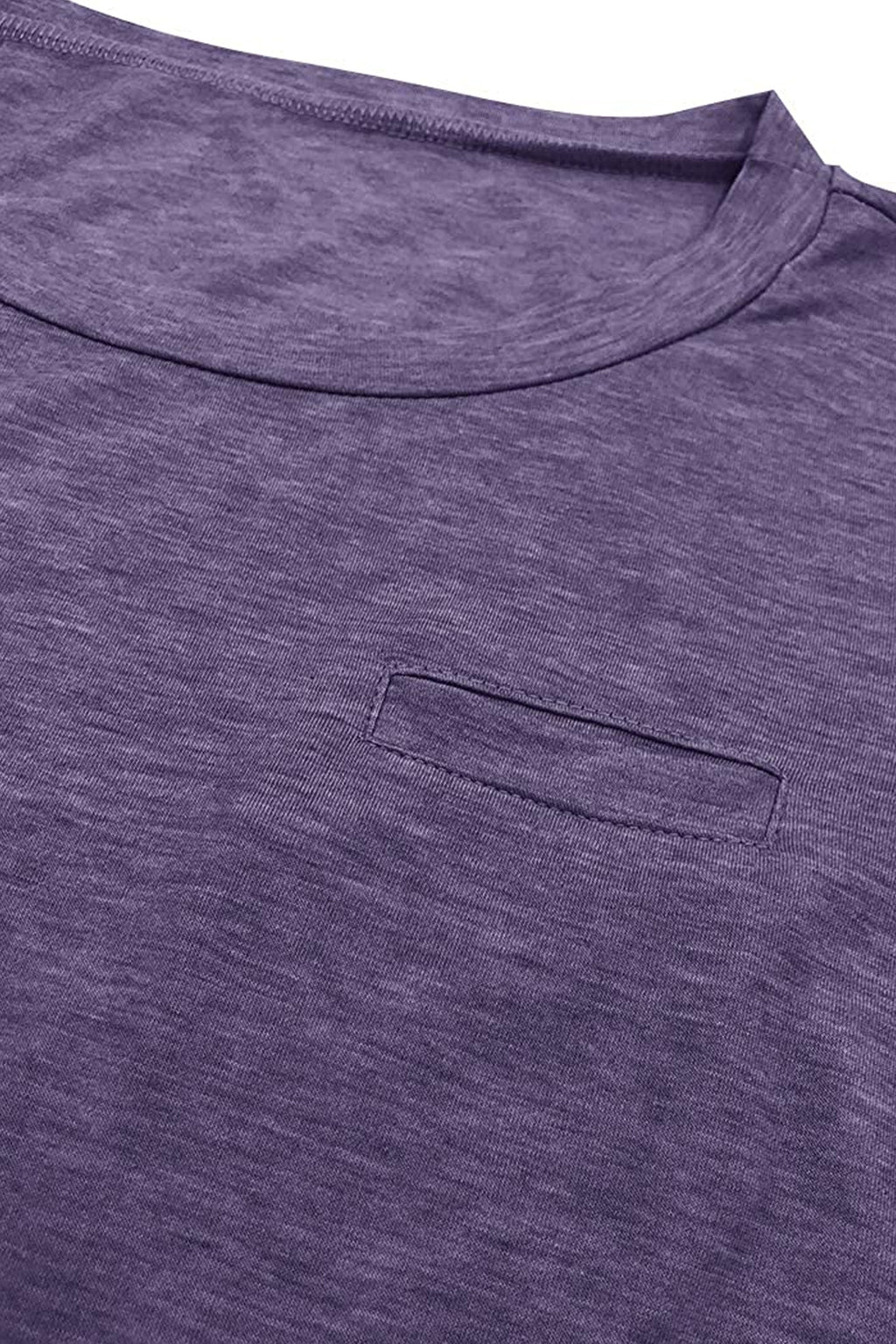 Bingerlily Purple Roll Up Short Sleeve T Shirt