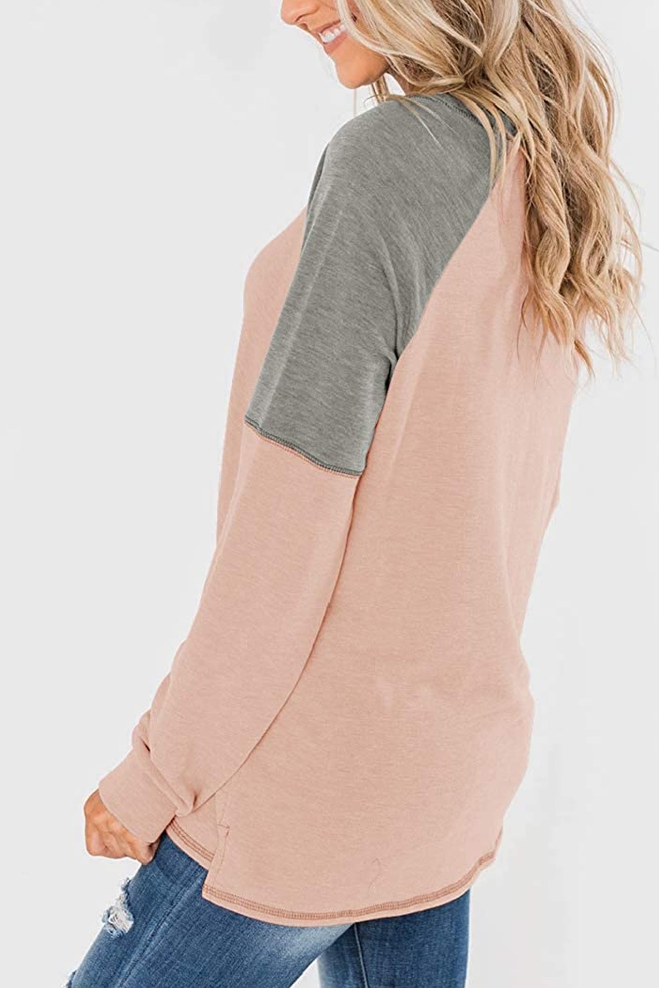 Bingerlily Women Pink Long Sleeve Tunic Top