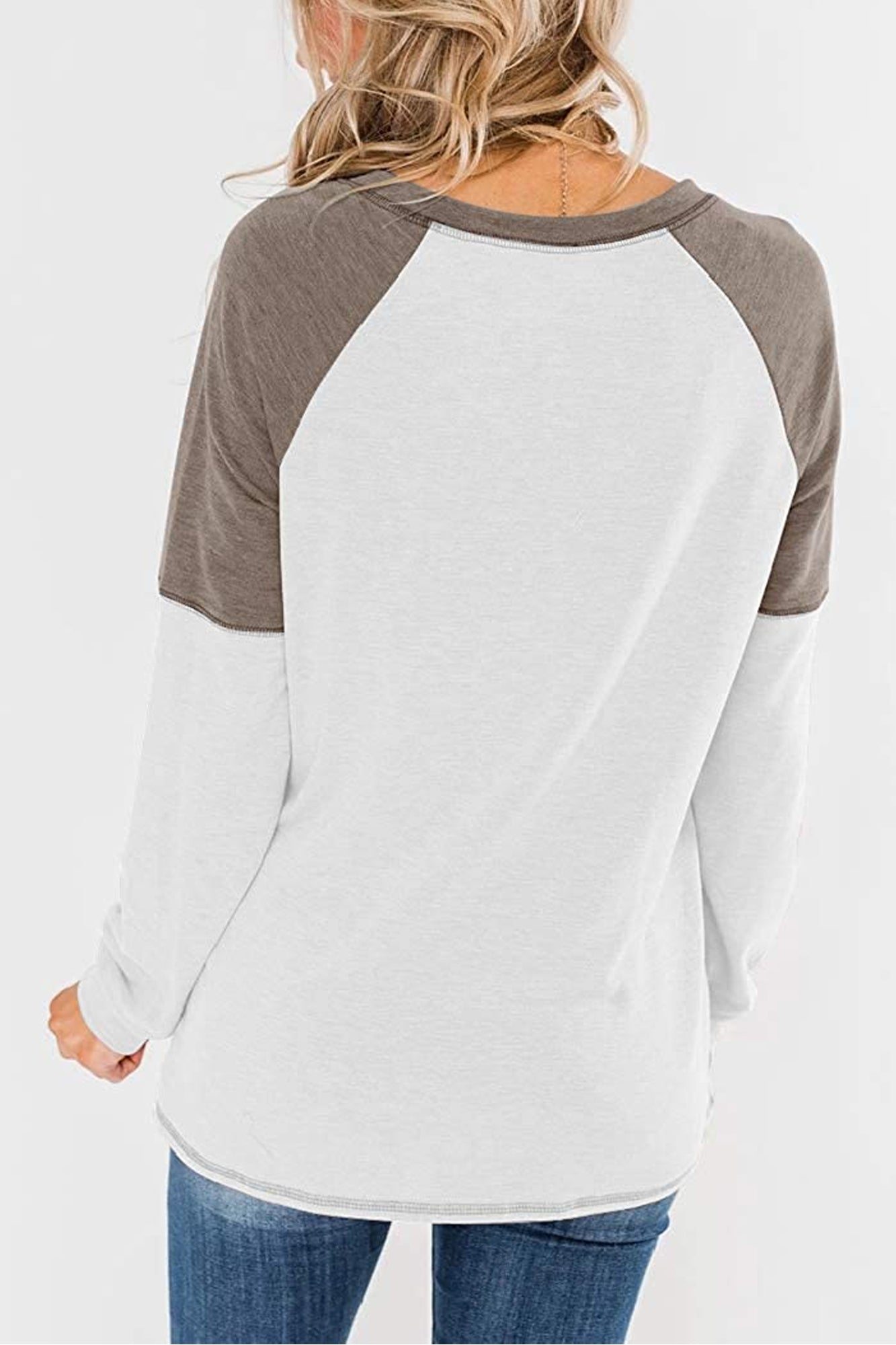 Bingerlily Women White Long Sleeve Tunic Top