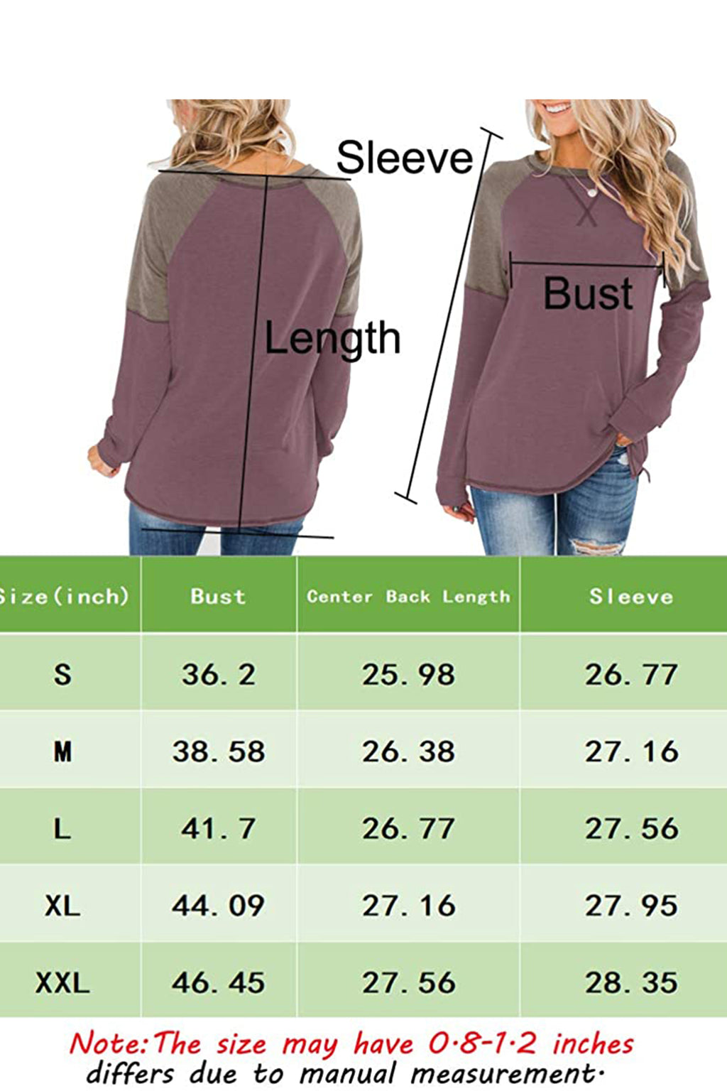 Bingerlily Women Wine Long Sleeve Tunic Top