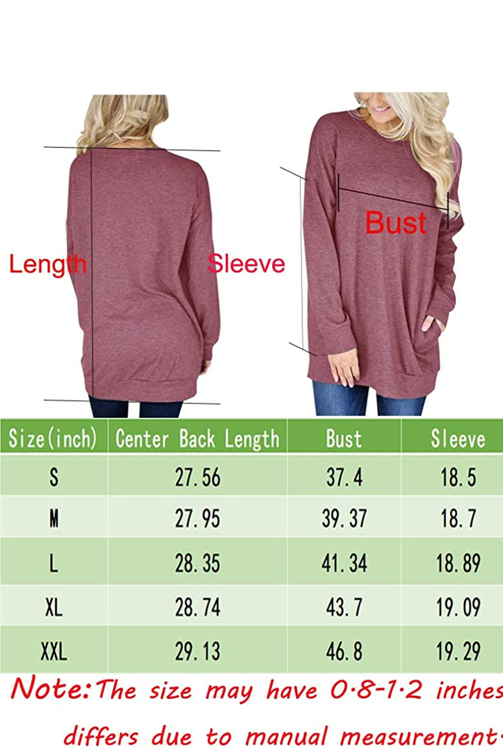 Bingerlily Wine Top Tunics with Pockets