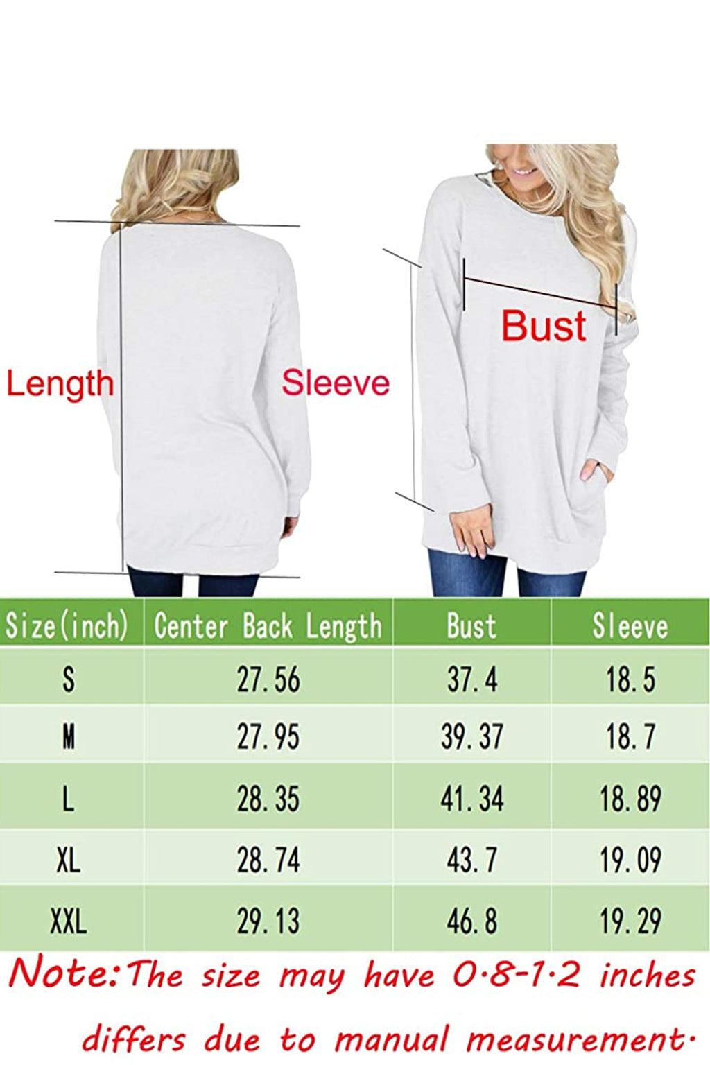 Bingerlily White Top Tunics with Pockets