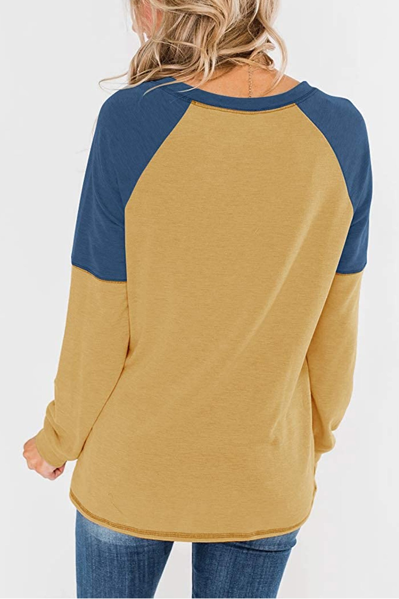 Bingerlily Women Yellow Long Sleeve Tunic Top