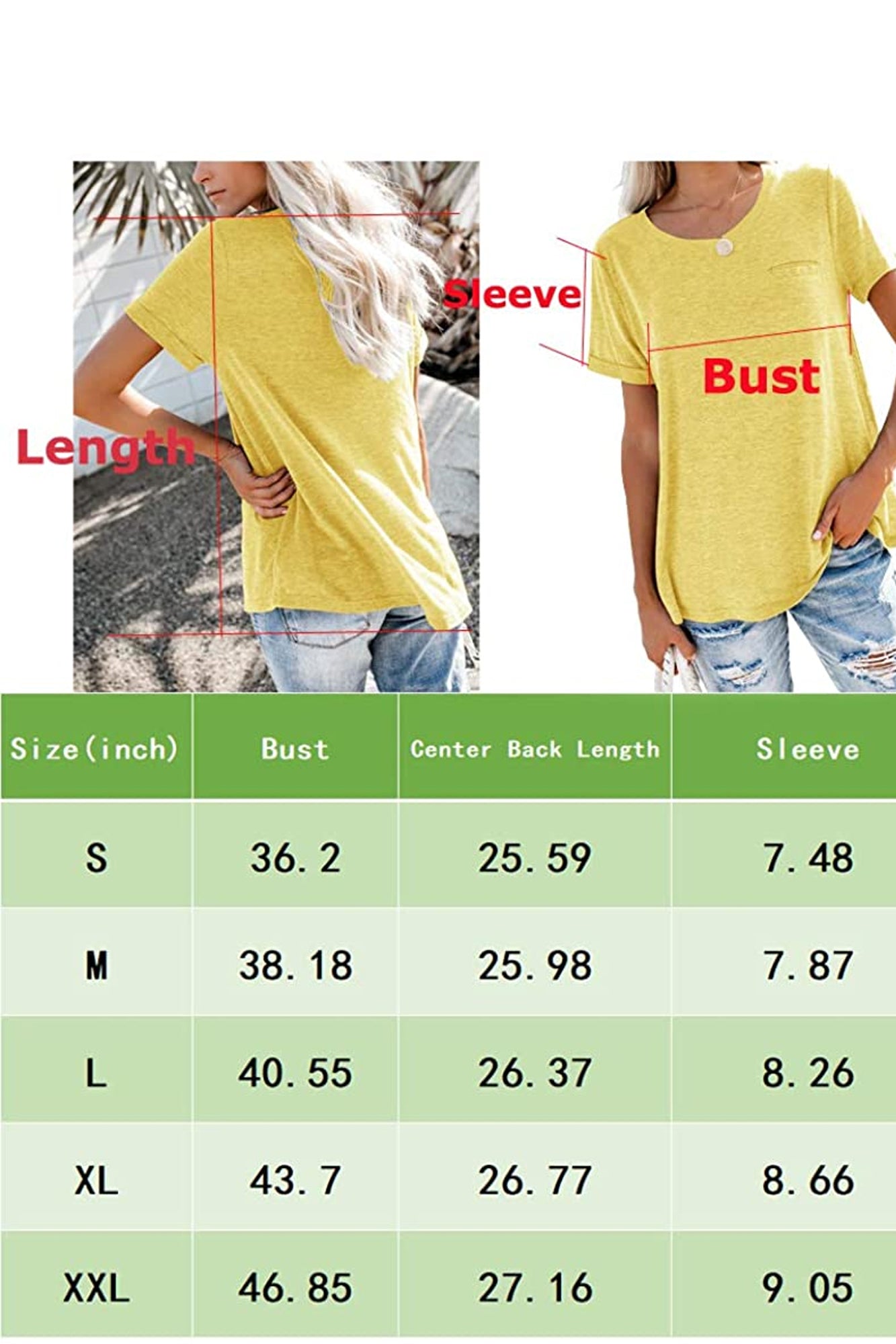 Bingerlily Yellow Roll Up Short Sleeve T Shirt
