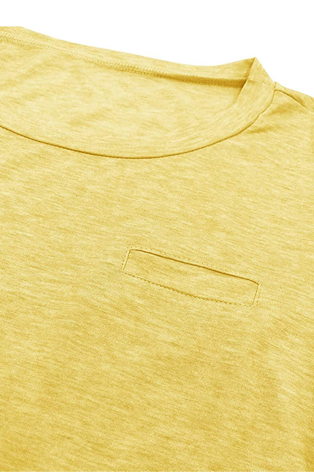 Bingerlily Yellow Roll Up Short Sleeve T Shirt