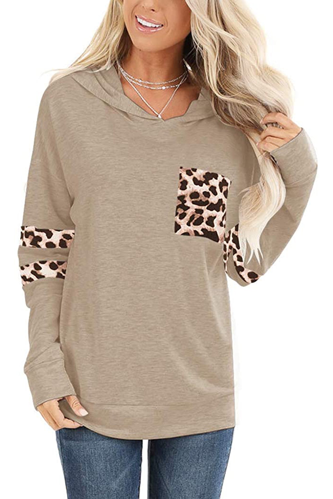 Bingerlily Women's Khaki Pullover Sweatshirt