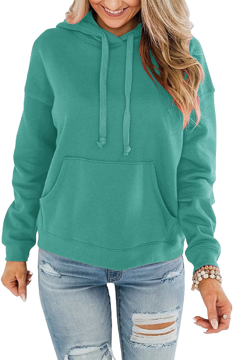 Bingerlily Women's Green Hoodie