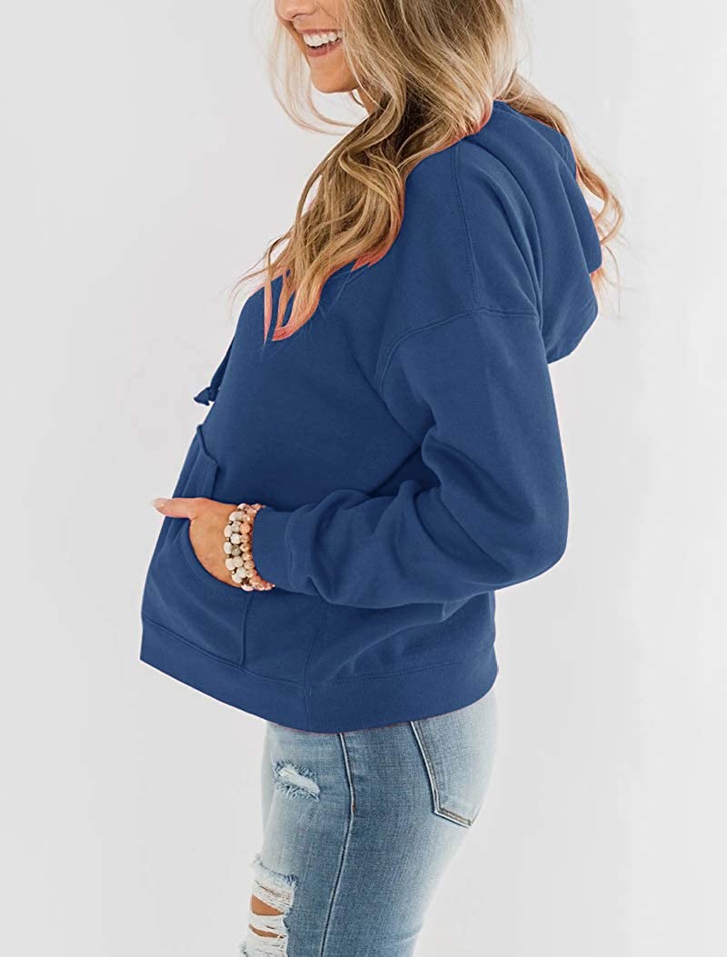 Bingerlily Women's Blue Hoodie
