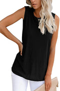 Bingerlily Women's Black Sleeveless Flowy Tank Top