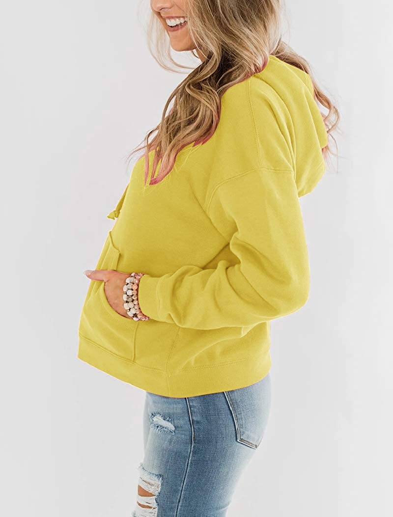 Bingerlily Women's Bright Yellow Hoodie