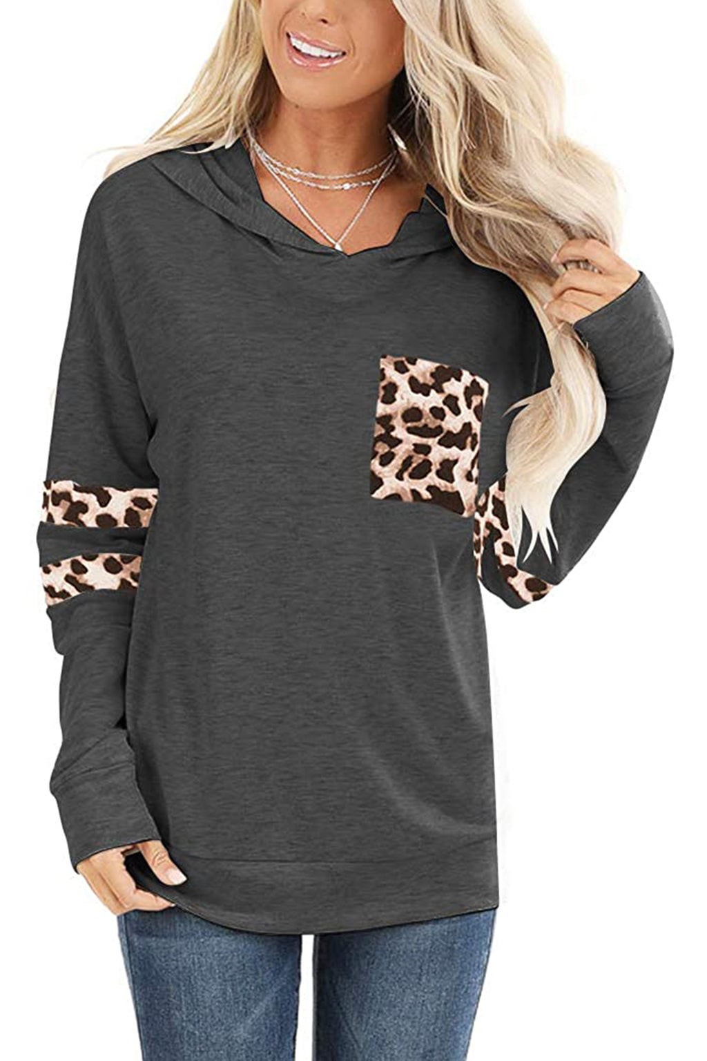 Bingerlily Women's Charcoal Pullover Sweatshirt