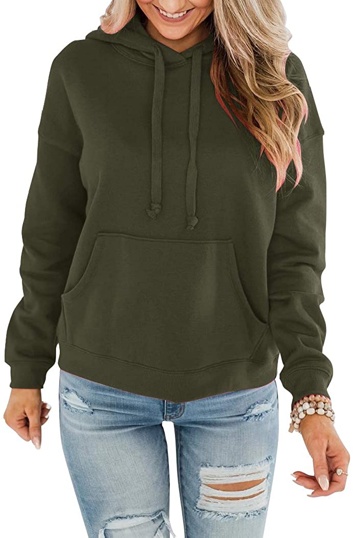 Bingerlily Women's Army Green Hoodie