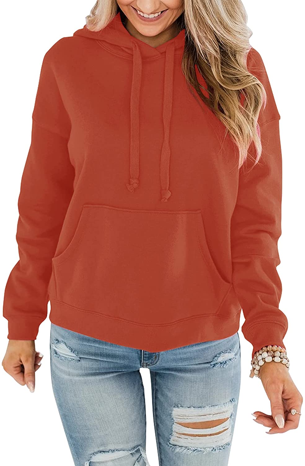 Bingerlily Women's Orange Hoodie