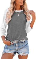 Bingerlily Gray 3/4 Sleeve Tunic Top