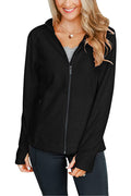 Bingerlily Women's Black Zip Athletic Jacket