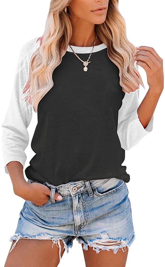 Bingerlily Black 3/4 Sleeve Tunic Top