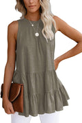 Bingerlily Women's Brown Flowy Tank Top