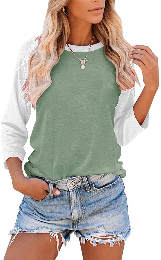 Bingerlily Mint 3/4 Sleeve Tunic Top